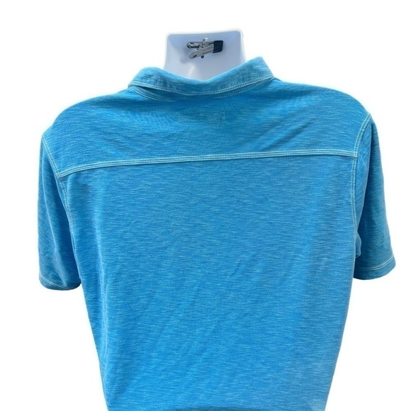 Tommy Bahama Mens Blue Modal Short Sleeve Polo Golf Shirt Large - Picture 3 of 6
